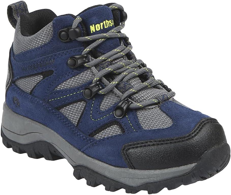 Northside Unisex Snohomish JR Hiking Boot, Navy/ Volt, 5 Medium US Big Kid