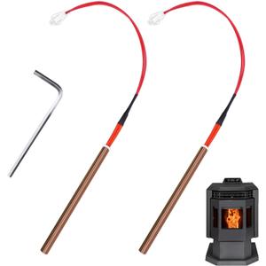 2 Pcs Pellet Stove Igniter Compatible with All Models of Comfortbilt/Castle Pellet Stoves, Such as HP22, HP22I, HP22N, HP21, HP50, HP50GC, HP61, Fit for Comfortbilt Igniter1 IG-1, with Hexagon Wrench
