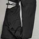 OYOANGLE Women's Bootcut Flare Leg Pants High Waisted Cut Out Y2K Fitting Trousers (Large, Black)