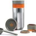 WACACO Pipamoka Portable Coffee Maker, Coffee brewer, All-in-one Vacuum Pressured，Insulated Travel Mug, Hand Powered and Filter Pressure Brewer, Stainless Steel Thermo Cup, 10 fl oz