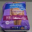 Always Discreet Adult Incontinence Underwear for Women and Postpartum Underwear, Small/Medium, Up to 100% Bladder Leak Protection, 19 Count