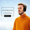 2 x MDSTYLE Winter Ear Muffs for Men & Women - Adjustable & Foldable - Fleece Ear Warmer Ear Covers Cold Weather Outdoor