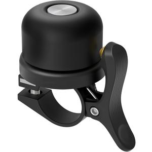 Bicycle Bell for Apple AirTag 120dB, AirTag Bike Mount GPS Tracker Waterproof Classic Brass Holder Hides Air Tag Under Bike Bell Anti-Theft (0.87"/22.2mm, Black)