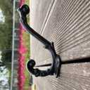 4 Pack Cast Iron Wall Hooks Antique Vintage Rustic Farmhouse Coat Hooks, Great for Coats, Bags, Towels, Hats, Mounting Screws Included (Black)
