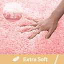 Pink Bathroom Rugs 24"x40" Large Plush Microfiber Bath Mat, Soft Non Slip Floor Mat, Absorbent and Washable Rug Perfect for Bathroom or Bedroom Use