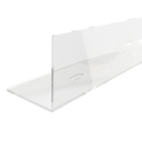 Heavy Duty Acrylic Gondola Clear Rack | Clear Shelf Front Lip |