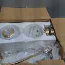 Mid-Century Modern Wall Sconces Set of 2, Gold Wall Sconce with Milky White Glass Globe Shade, Brushed Brass Globe Wall Light for Bathroom Bedroom Hallway
