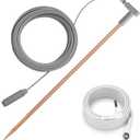Copper Grounding Rod Kit - 40ft Heavy Duty Female Ground Cord & Wristband, Portable Earthing System Use with Grounding Mats, Sheet, Blankets, Pillowcases