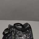 MAY TREE Clear Bag for Stadium Events 12×6×12 Clear Tote Lunch Bag with Reinforced Strap for Work, Concert and Sports, Black