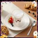 Honeydak Halloween Ghost Glass Coffee Mug 10 oz Cute Tea Milk Cup Ghost Double Wall Glass Insulated Spooky Cup Gifts Heat Resistant for Hot Cocoa Milk Halloween Party Supplies(Clear,Cute)