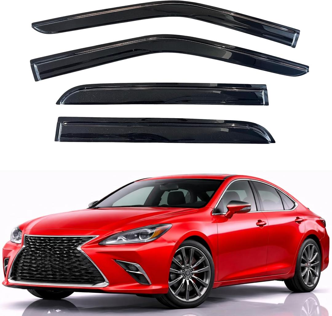KPY Rain Guards Fit for 2019-2025 Lexus ES300h ES350, Out-Channel Window Visors Vent Wind Deflectors 4PC, Car Accessories for 2019-2025 Lexus ES Series