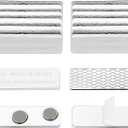 Blackout Blind Accessory,12Pair Magnetic Closure With Adhesive(Metal Board With Adhesive+Magnetic White Board Without Adhesive),Black Out Window Curtains Shades,Blackout Window Cover,Clamped By Magnet