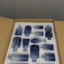 Glass Bud Vase Set of 30, Small Flower Vases, Glass Vases for Centerpieces, Vintage Home Table Decorations Bud Vases (30 Pcs, Blue)