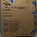 MYPET North States Paws Portable Pet Gate: 26-40" Wide. Pressure Mount. No Tools Needed. Made in USA, 23" Tall, Expandable, Durable Dog Gates for Doorways, Fieldstone Gray