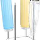 Water Bottle Drying Rack, Stainless Steel Bottle Dryer Rack, Baby Bottles Rack Dryer, Cup Drying Rack, Reusable Bag Drying Stand, Kitchen Stand Holder for Glass Bottles, Water Cups, Plastic Bag (Small, Silver)