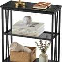 Narrow Side Table,20" Long End Table with 3 Tier Storage Shelves, Small Hallway Table, Industrial Accent Skiny Slim Couch Beside Table for Narrow and Small Spaces, Black, 20*9*24inches/51*23*61cm