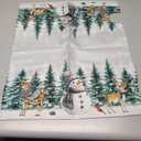 Sphragiyn Winter Mailbox Cover Magnetic Snowman Cute Deers Holiday Xmas Mailbox Wraps Post Letter Box Cover for Garden Yard Home Decor Standard Size 21" x 18"