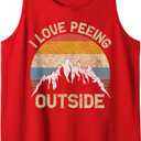 I Love Peeing Outside Funny Outdoor Camping Lover Hiking Tank Top L