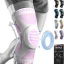 NEENCA Professional Knee Brace for Pain Relief, Medical Knee Support with Patella Pad & Side Stabilizers, Compression Knee Sleeve for Meniscus Tear, ACL, Joint Pain, Runner, Workout (Pink White, 3XL)