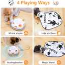 ORSDA Cat Toys for Indoor Cats, 4 in 1 Interactive Automatic Kitten Adult Cat Toy Whack a Mole, Hide and Seek, Moving Magic Wand & Chase Teaser, Rechargeable Touch/Timer Motion& Night DND Mode