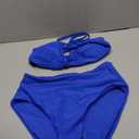 CUPSHE Women's Bikini Set High Waisted Two Piece Swimsuit Twist Front Cutout Bathing Suit Full Coverage Ruched S