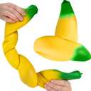 ORB Easy Sqweezy Giant Stretchy Banana - Stretches Up to 6 Feet Long - Huge Jumbo Sized Squishy Fruit Toy, Perfect to Squeeze for Stress Relief - Fun Sensory / Fidget Novelty Toy for Kids and Adults