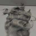 Grey Wig - Long Silver Wavy Wigs for Women Middle Part Gray 26 inch Natural Curly Synthetic Wig Heat Resistant Fiber Wigs for Daily Party Use