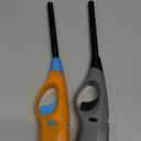 Butane Lighter, 4pcs Refillable Long Flame Lighter for BBQ Candle(No Butane Inside) (Blue)