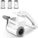 Cheese Grater Hand Crank - Classic Rotary Cheese Grater, Parmesan Cheese Shredder Handheld with 3 Stainless Steel Drums, Can be used for Hard Cheese, Chocolate and Nuts - Dishwasher Safe