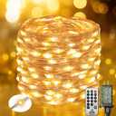 btfarm Fairy Lights Plug in with Remote, 33FT 100 LED Outdoor Twinkle Lights Waterproof with Timer, 8 Modes Indoor String Lights for Bedroom Patio Garden Wedding Christmas Decoration, Warm White