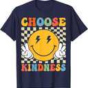 Choose Kindness Retro Groovy Be Kind Inspirational Kids T-Shirt, Size: XS