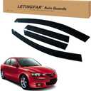 Window Visors Rain Guards for Mazda 3 Hatchback 2010 2011 2012 2013 Accessories, Wind Deflectors Vent Shades for Mazda 3 Hatchback