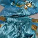 Funna Costume for Women Princess Dress Up Outfit Party Supplies (M (8-10), Blue)