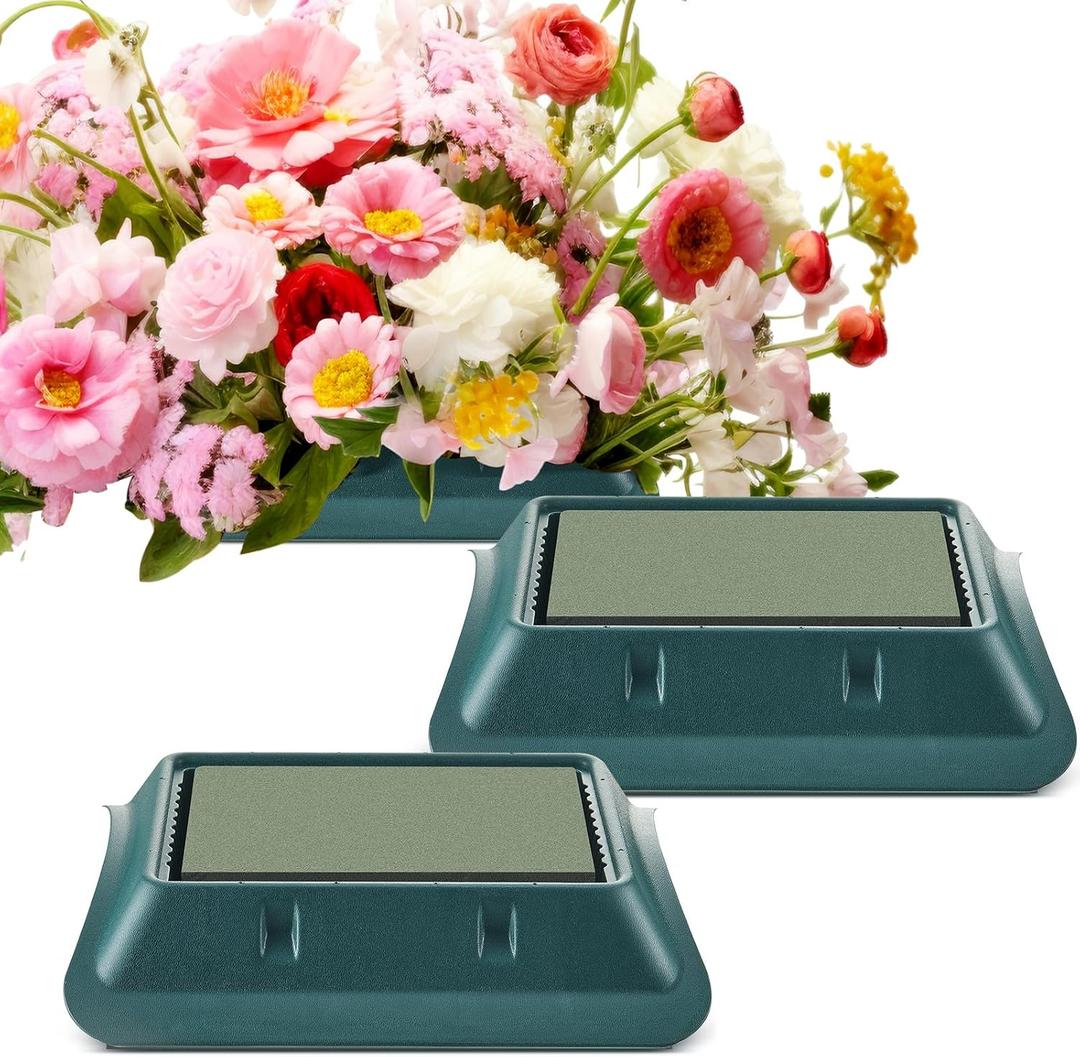 Jingmore 3 Pack Floral Foam with Casket Saddle 2.75'' x 11.25'' x 12.75'' Large Plastic Casket Spray Funeral Flowers for Arrangements Cemetery Wedding Festival Party Decor
