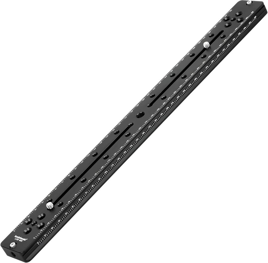 Koolehaoda 400mm Rail Plate Multi-Purpose Dual Rail Quick Release Plate Aluminium Alloy Plate Compatible with Arca Swiss for Camera (400mm QR Plate)