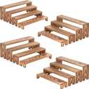 Large Wooden Tiered Riser Display Stands, 14Inch x 16 Pack Perfume Organizer Cologne Stand for Men Women,Tiered Shelf Organizer,Wooden Cupcake Stand Dessert Table Display Set,Display Stands Shelf for Vendor Events