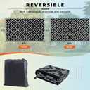 Favoyard Outdoor Rug 5x8 ft Waterproof Reversible Patio Plastic Straw Rugs for Decor Clearance Outside Large RV Camping Area Carpet Mat for Porch Deck Balcony Pool Backyard Picnic Beach Camper Door
