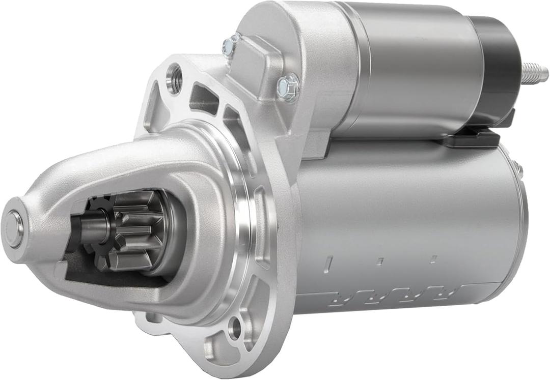 Starter Motor Replacement for Chrysler, Dodge, Jeep & Ram 1.3kW 12V CW 9-Tooth PLGR  Fits Chrysler 300, Dodge Challenger, Charger, Jeep Wrangler, Ram 1500  Model 19202