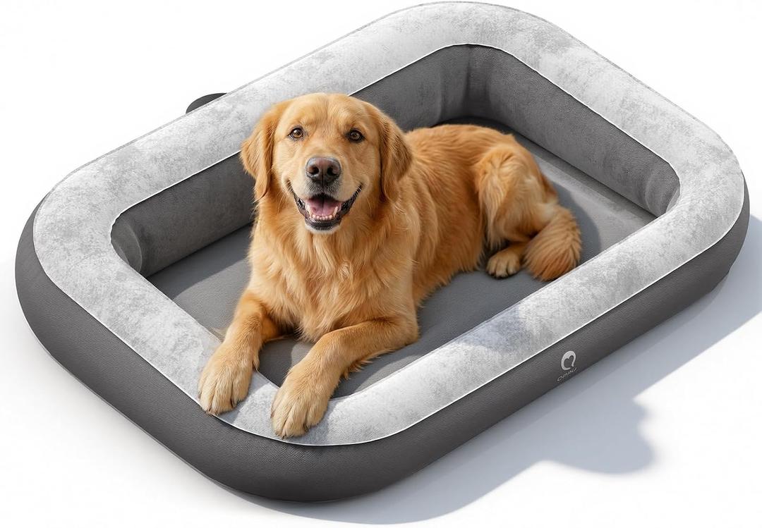 QPAU Inflatable Dog Bed for Home Travel and Outdoor, Pet Mattress for Medium & Large Dogs (Pump Included, Medium to Large)