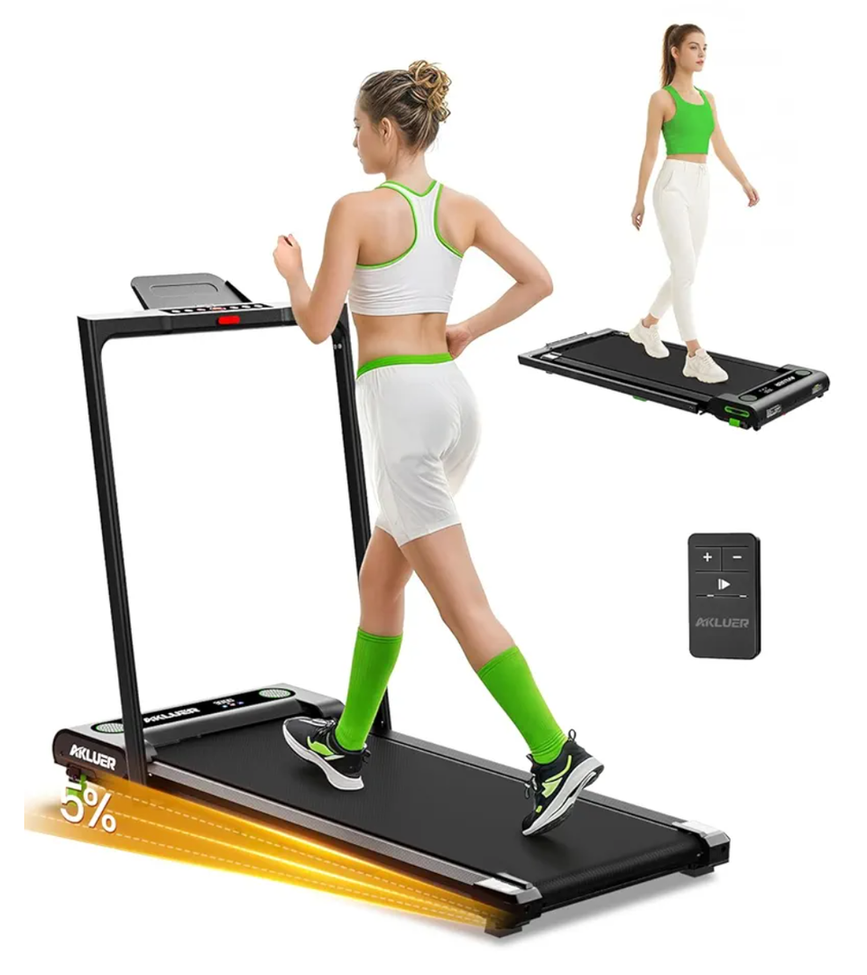 Walking Pad with Incline, Akluer Incline Treadmills for Home, 2.5 HP Under Desk Treadmill Small with Remote Control, Walking Pad Small Treadmill with LED Display