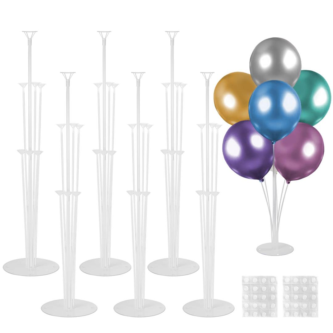 6 Sets Balloon Stand Kits, Balloon Sticks with Base for Table Centerpieces Graduation Birthday Baby Shower Gender Reveal Party Decorations