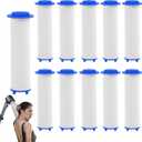 10Pcs Shower Head Filter Drivese, 2.95 Inch Ion Shower Dropse Head Filter PP Cotton Replacement Cartridge, Water Filter Core Cotton For Handheld Showerheads.