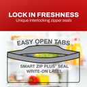 SC Johnson Professional Ziploc Professional Freezer Bags, For Food Organization and Storage, Double Zipper, 2 Gallon, 100 Count