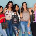 Hispanic Heritage Month Non Woven Bags 8.7" Gift Reusable Treat Bag for Hispanic Heritage Month Decor (Black)