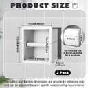 Honeydak Recessed Toilet Paper Holder 304 Stainless Steel Tissue Paper Frame Bathroom Storage in Wall Tissue Toilet Roll Holder Space Saving Restroom Napkin Frame (6.7 5.7 3'',Silver,1 Pcs)