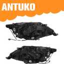 Halogen Headlights Left and Right Side Headlamp Assembly Replacement for Rogue 2017 2018 2019 Halogen