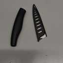 Vos Ceramic Paring Knife - 4 Inch Zirconia Blade With Sheath Cover - Handle Fruit and Vegetables Kitchen Knife (Black)