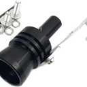 DEVMO 2pcs XL Size Aluminum Alloy Universal Turbo Sound Exhaust Muffler Pipe Whistle Car Roar Maker (XL-Black)