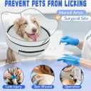 Elevated Inflatable Dog Cone Collar Alternative After Surgery, Dog Donut Collar, Soft Pet Cone to Stop Licking for Small Dogs, S(Neck 7"-9.5")