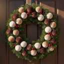 21Pcs Velvet Christmas Ball Ornaments 3.15" Shatterproof Christmas Tree Decorations Set with Paper Ornaments Hanging Xmas Decorations for Office Holiday Home Decor(Brown, Champagne, Kaki)